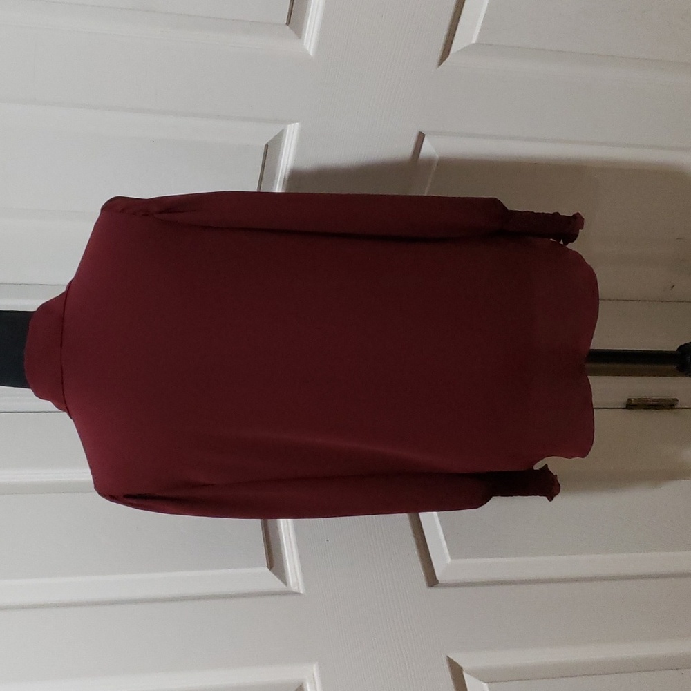 Express Maroon Button Down Shirt - image 5